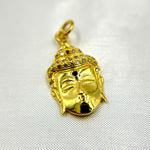 Load image into Gallery viewer, DC705. Diamond Sterling Silver Buddha Head Pendant
