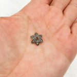 Load image into Gallery viewer, DC758. Diamond &amp; Sterling Silver Flower Bead Cap
