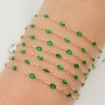 Load image into Gallery viewer, V250ENGF. 14k Gold Filled Enamel Satellite Chains
