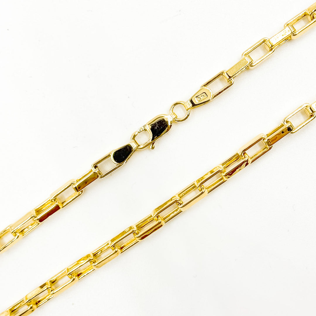 075HVI0164000. 14K Solid Gold Box Link Chain