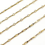 Load image into Gallery viewer, 14K Solid Yellow Gold Bar Chain