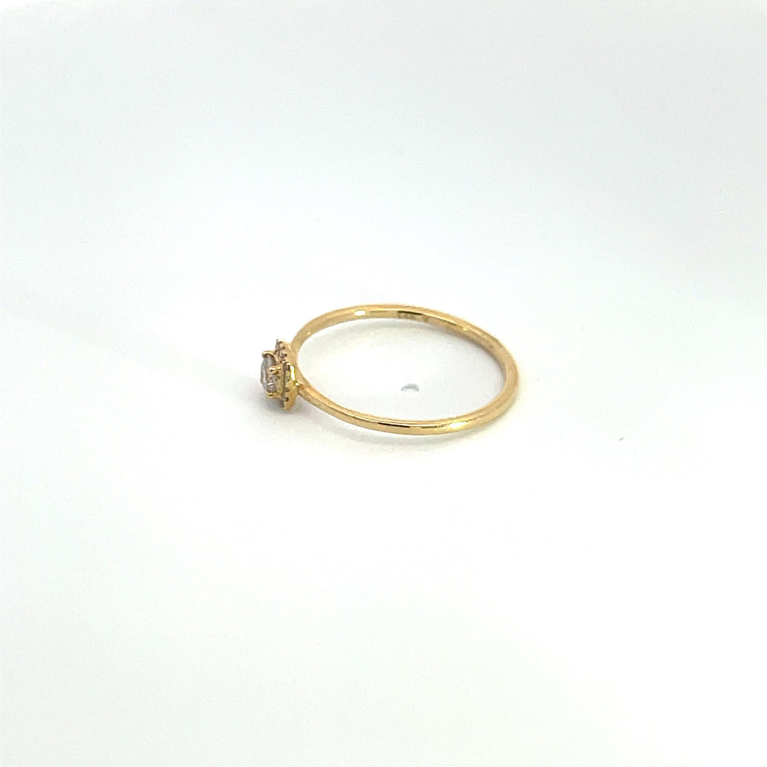 14K Solid Gold Diamond Square Ring. RFD16963