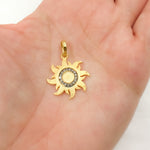 Load image into Gallery viewer, DP652. Diamond Sterling Silver Sun Pendant
