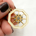 Load image into Gallery viewer, DP577. Diamond Sterling Silver Enamel Pendant
