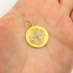 Load image into Gallery viewer, 14K Solid Gold Charm Flower Pendant with Diamonds. GDP197
