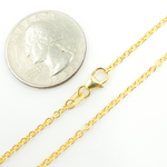 Load image into Gallery viewer, 14K Solid Gold Smooth Cable Necklace. 050KF
