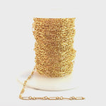 Load and play video in Gallery viewer, 193GF. 14K Gold Filled 1 Long &amp; 3 Short Link Chain