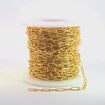 Load and play video in Gallery viewer, 2903LGF. 14K Gold Filled Hammered Paperclip Chain