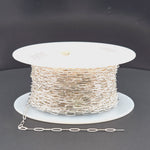 Load and play video in Gallery viewer, 1606FSS. Sterling Silver Flat Paperclip Chain