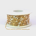 Load and play video in Gallery viewer, V295WTGF. 14K Gold Filled White Color Enamel with Paperclip and Diamond Cut Marina Links
