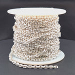 Load and play video in Gallery viewer, Z91SS. Sterling Silver Diamond Cut Oval Link Chain