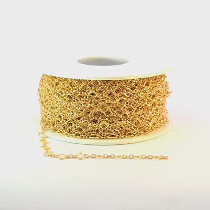 V278GF. 14K Gold Filled Clover and Oval Link Chain