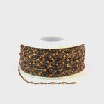 Load and play video in Gallery viewer, V203OROX. Oxidized Sterling Silver Enamel Orange Color Cable Chain