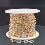 Load and play video in Gallery viewer, V308TT. Gold Filled and Silver Mixed Link Cable Chain - Smooth &amp; Diamond Cut Links