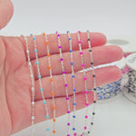 Load and play video in Gallery viewer, V203ENSS. Sterling Silver Enamel Chains