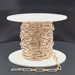 Load and play video in Gallery viewer, V309TT. Gold Filled and Silver Mixed Link Long and Short Chain - Smooth &amp; Diamond Cut Links