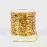Load and play video in Gallery viewer, V205GF. 14k Yellow Gold Filled Smooth Paperclip Link Chain