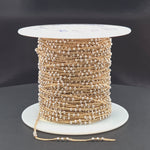 Load and play video in Gallery viewer, XM/S1327CF/29. 14k Gold Filled Curb Chain and 3 Sterling Silver Beads in Between