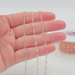 Load and play video in Gallery viewer, 70/1003FGF. 14k Gold Filled Enamel Flat Marina Chain