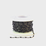 Load and play video in Gallery viewer, V203BKOX. Sterling Silver Black Color Enamel Chain