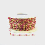 Load and play video in Gallery viewer, V250WNGF. Gold Filled Wine Color Enamel Chain
