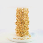 Load and play video in Gallery viewer, 720KGF. 14K Gold Filled Hammered Oval Link Chain
