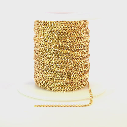 2214CHRGF. 14k Gold Filled Curb Chain