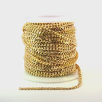 Load and play video in Gallery viewer, 3309CHRGF. Gold Filled Flat Round Shape Curb Chain
