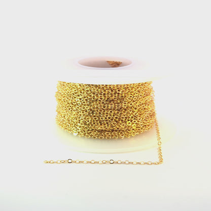 1218FGF. Gold-Filled Flat Oval Link Chain