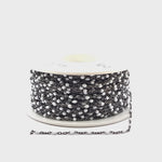 Load and play video in Gallery viewer, V203WTOX. Oxidized Sterling Silver Enamel White Color Cable Chain