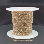 Load and play video in Gallery viewer, XM/S1322E/11S. 14k Gold Filled Cable with Sterling Silver Beads Satellite Chain