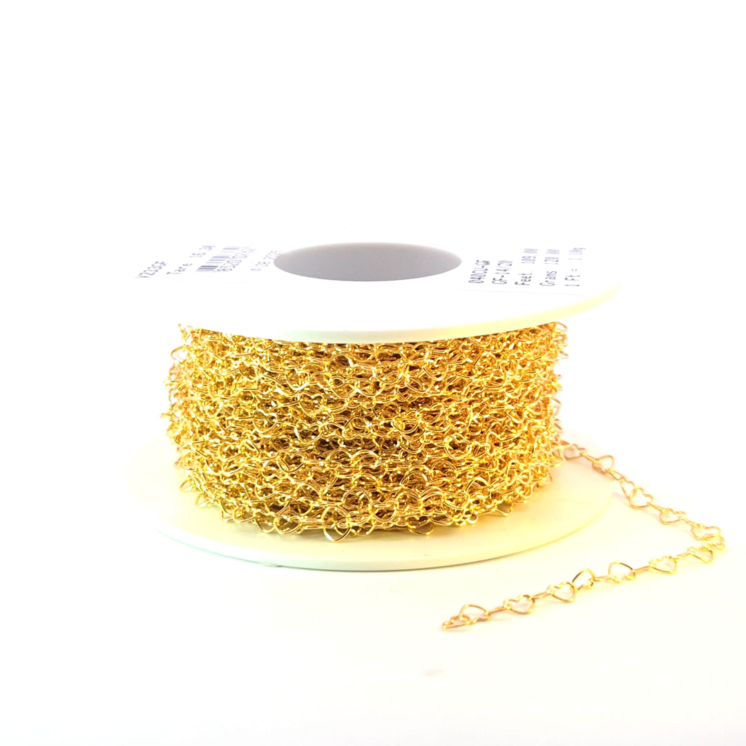 V233GF. 14k Gold Filled Heart Link Chain