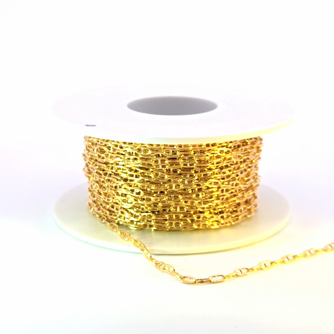 V246GF. 14K Gold Filled Smooth Marina Link Chain