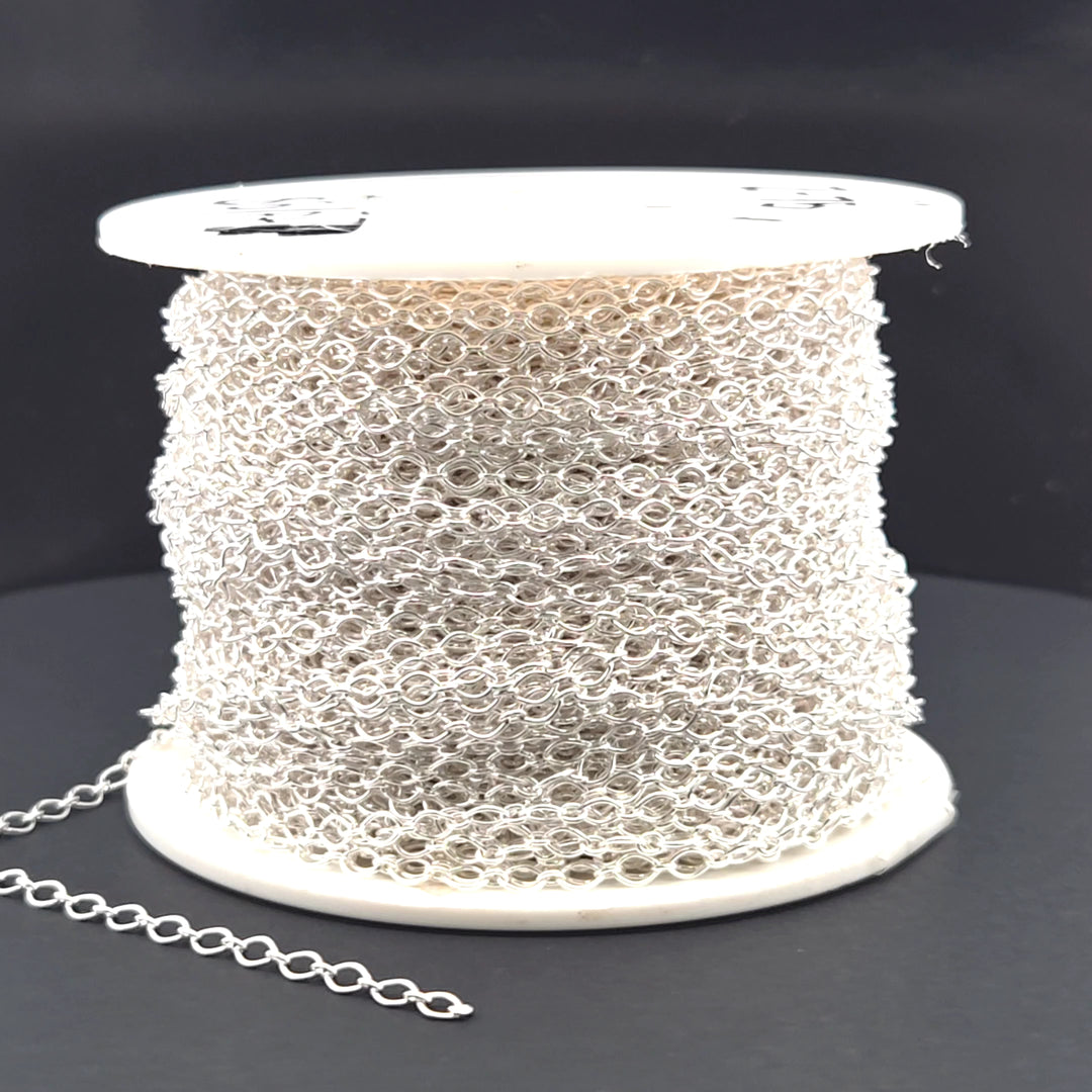 Z75SS. Sterling Silver Oval Link Chain.