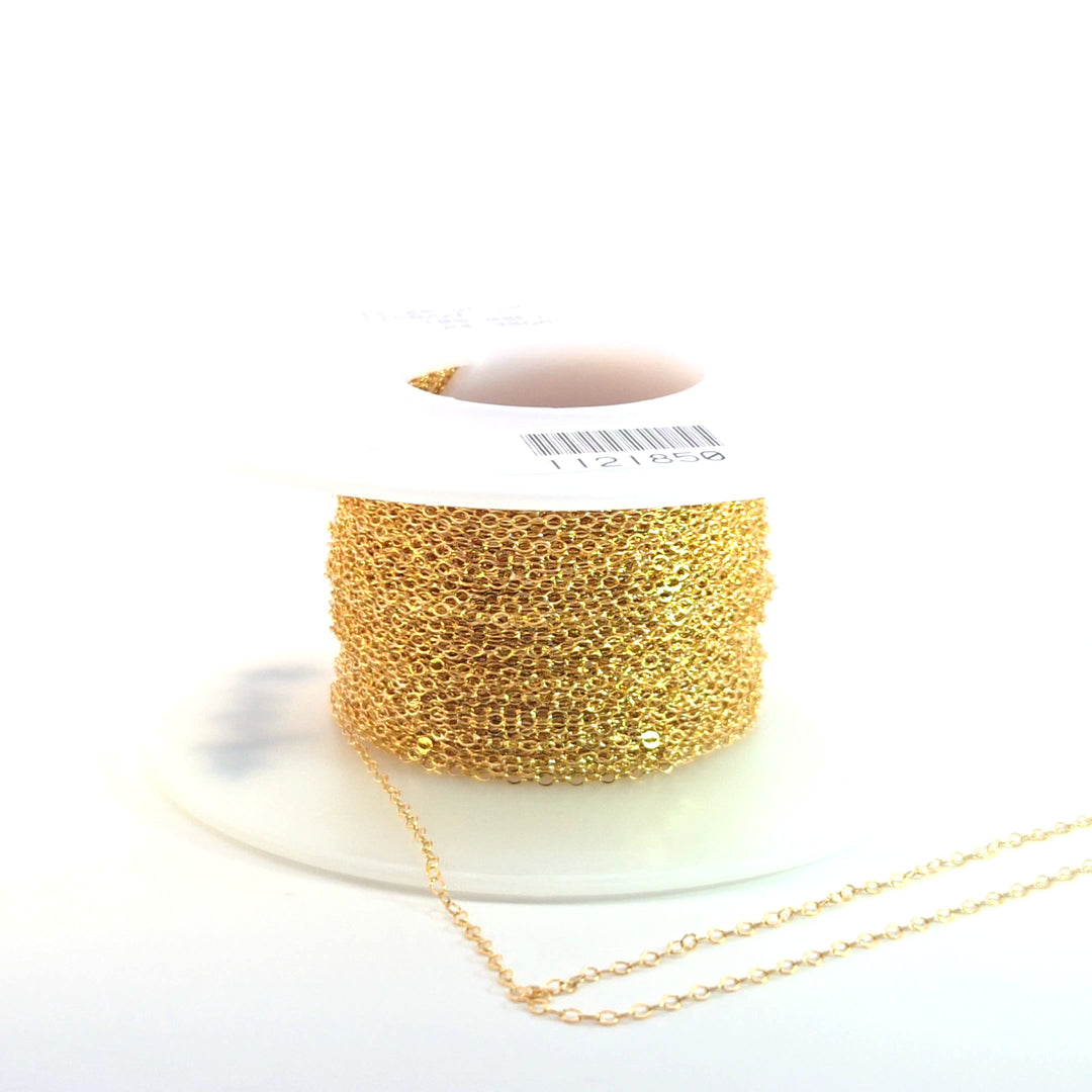 822FGF. 14K Gold Filled Flat Cable Link Chain