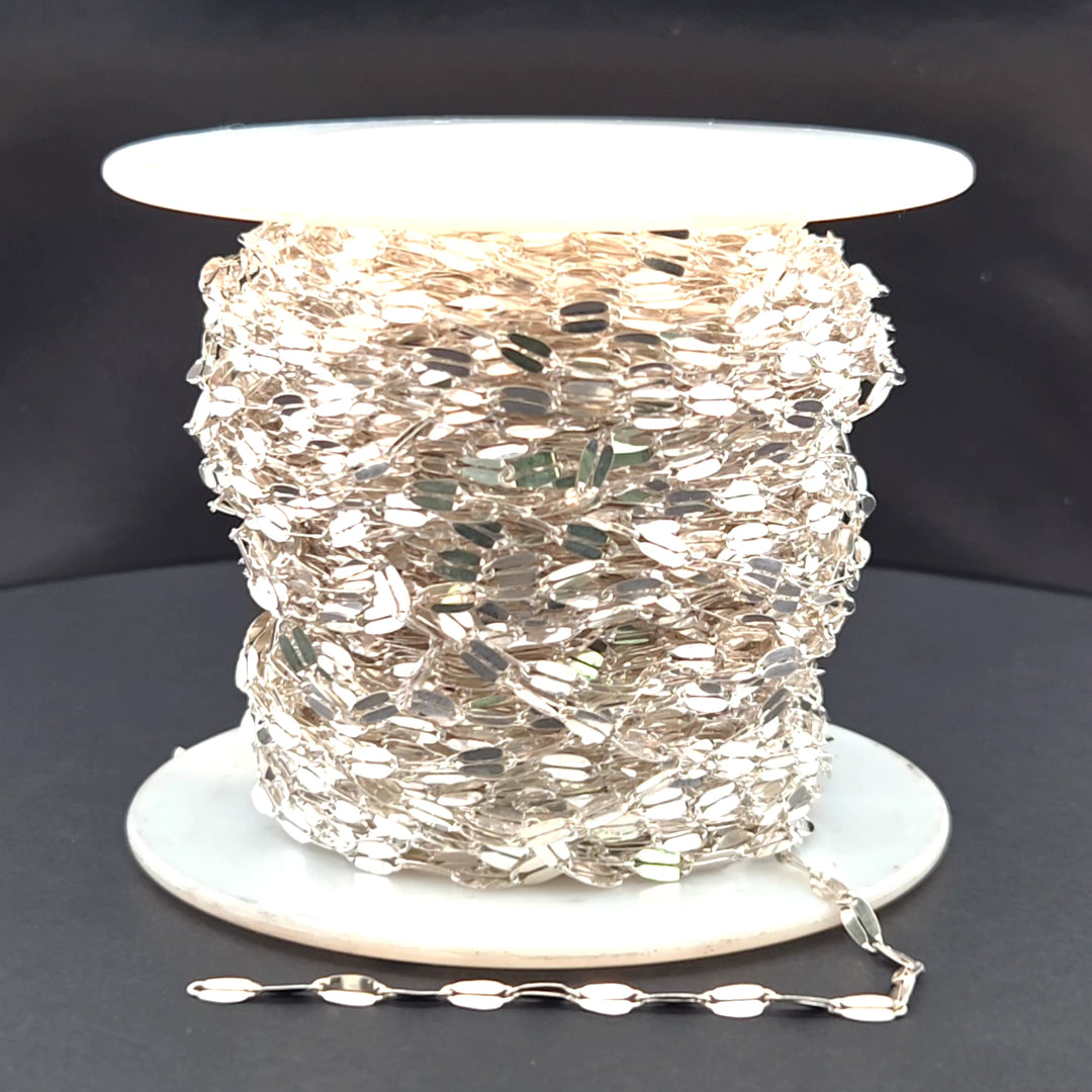 Z95SS. Sterling Silver Flat Marina Link Chain