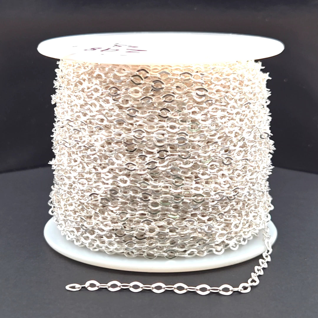 Z98SS. Sterling Silver Flat Cable Link Chain