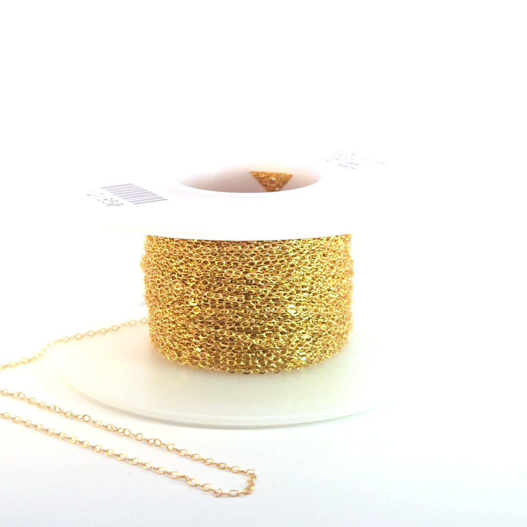 822FGF. 14K Gold Filled Flat Cable Link Chain