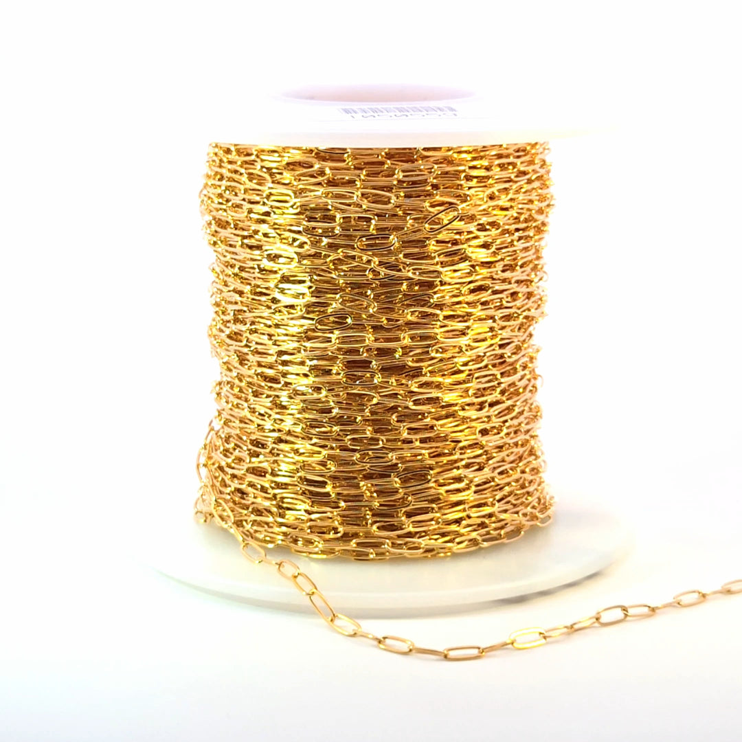 1806FGF. 14k Gold Filled Flat Link Paperclip Chain