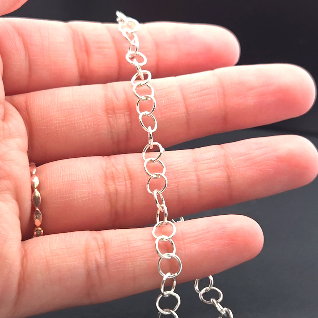 679SS. Sterling Silver Smooth Round Link Chain