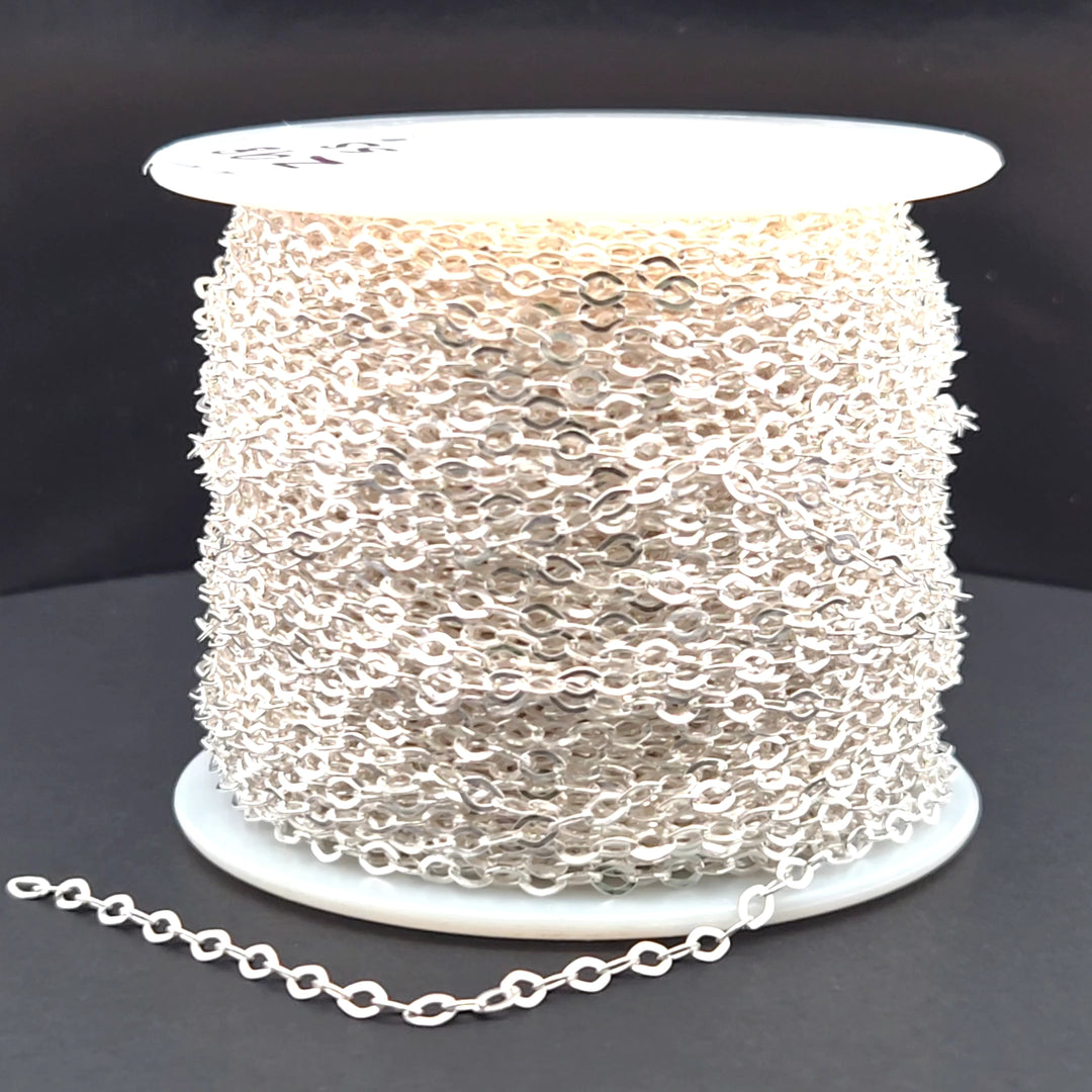Z98SS. Sterling Silver Flat Cable Link Chain