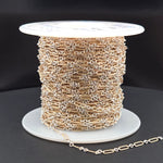 Load image into Gallery viewer, XM/1931K/SP. 14K Gold Filled and Sterling Silver Knurled Link Chain – Long &amp; Short Pattern