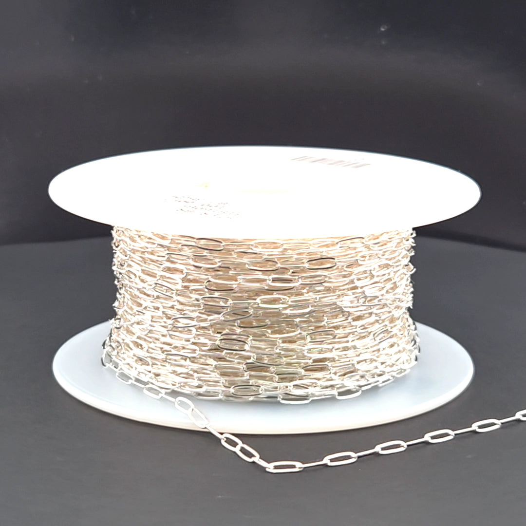 1606FSS. Sterling Silver Flat Paperclip Chain