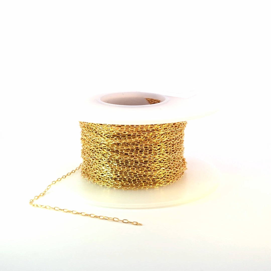 1218DFGF. 14K Gold Filled Flat Paperclip Chain
