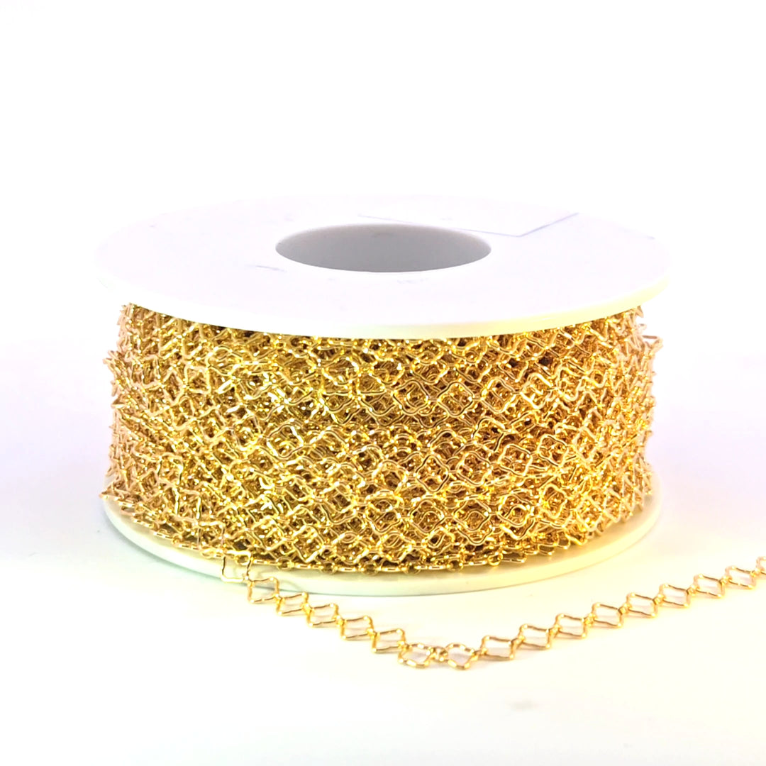 V296GF. 14K Gold Filled Clover and Oval Link Chain