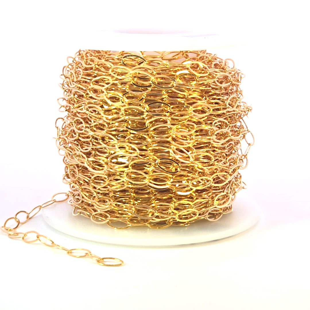 791FGF. 14K Gold-Filled Flat Oval Link Chain