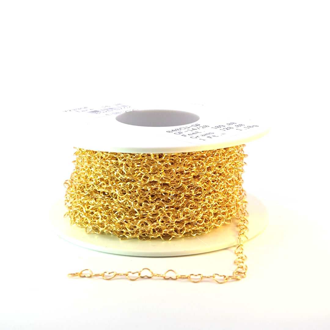 V233GF. 14k Gold Filled Heart Link Chain