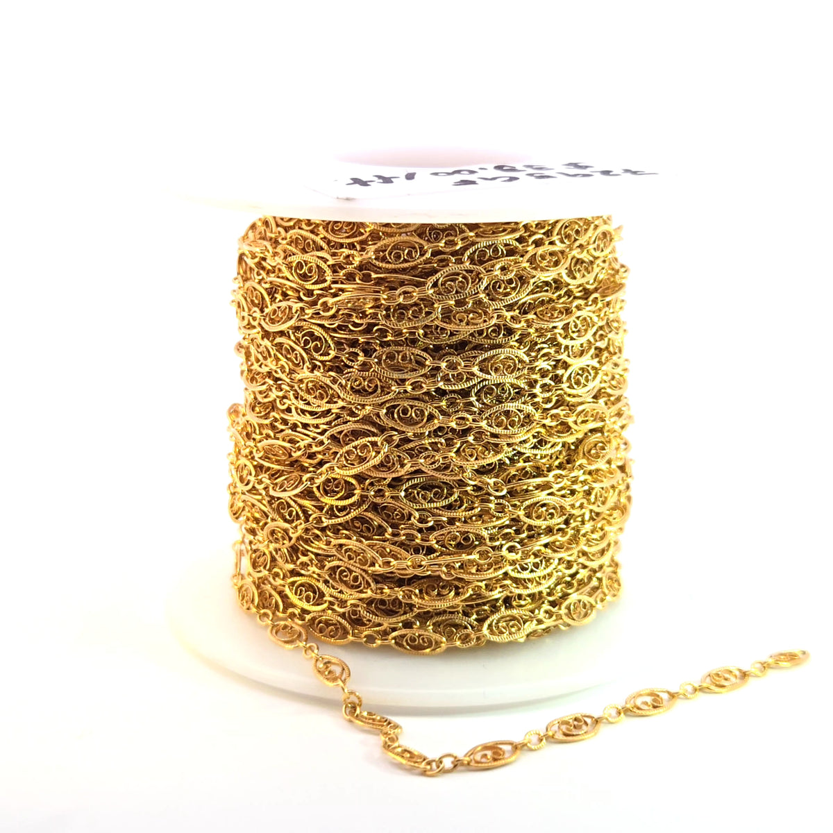 7295GF. 14k Gold Filled Twisted Oval and Round Links Chain