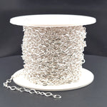 Load image into Gallery viewer, V178SS. Sterling Silver Diamond Cut Oval &amp; 5 Flat Round Links Chain