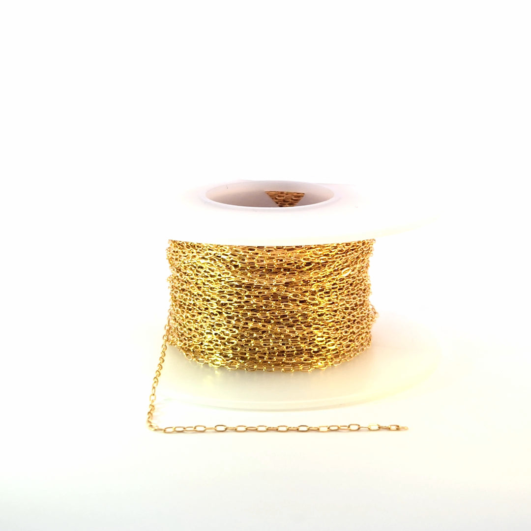 1218DFGF. 14K Gold Filled Flat Paperclip Chain